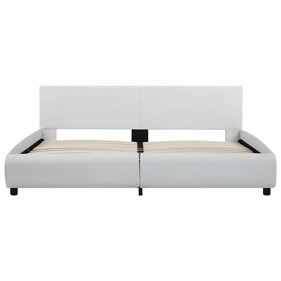 Cadre de lit avec LED sans matelas blanc 180x200 cm - 4