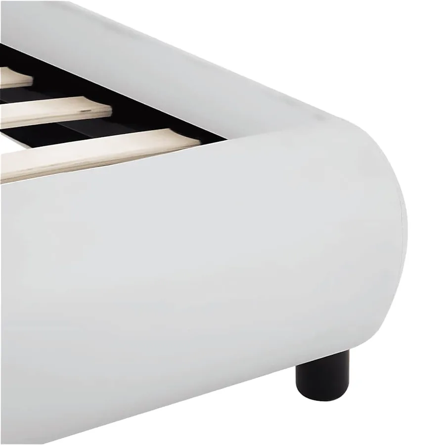 Cadre de lit avec LED sans matelas blanc 180x200 cm - 7