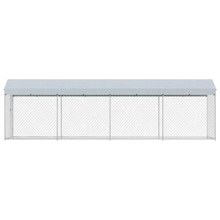 Chenil extérieur avec toit pour chiens 760x190x225 cm - 3