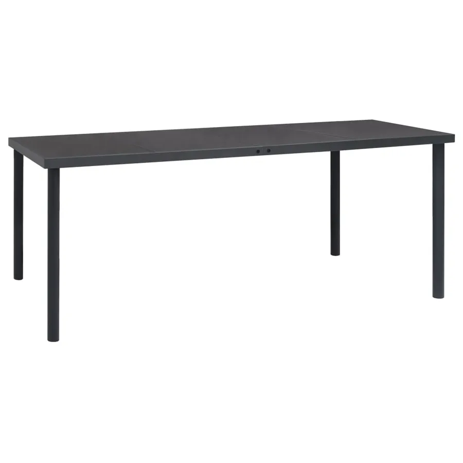 Ensemble à manger de jardin 9 pcs noir textilène et acier - 4