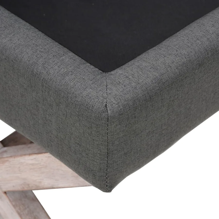 Tabouret de rangement Gris foncé 45x45x49 cm Tissu - 5