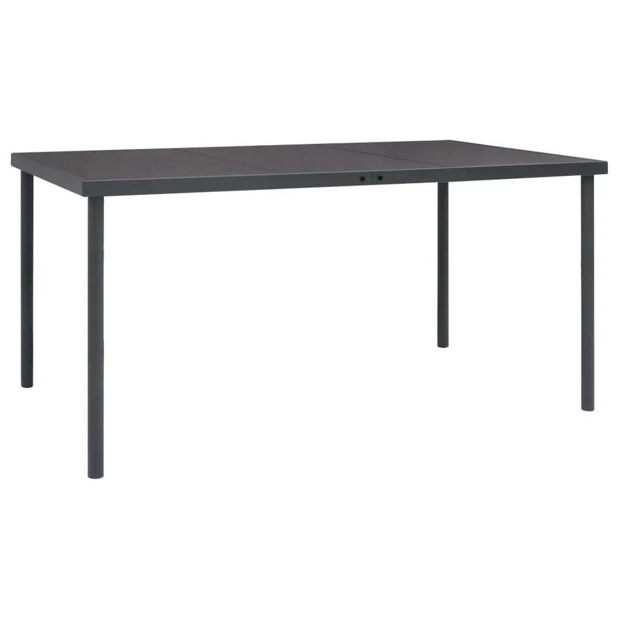 Ensemble à manger de jardin 7 pcs noir textilène et acier - 4