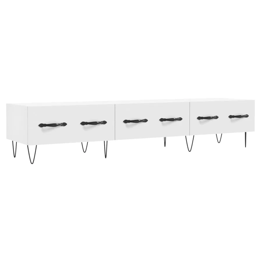 Meuble TV blanc 150x36x30 cm bois d'ingénierie - 2