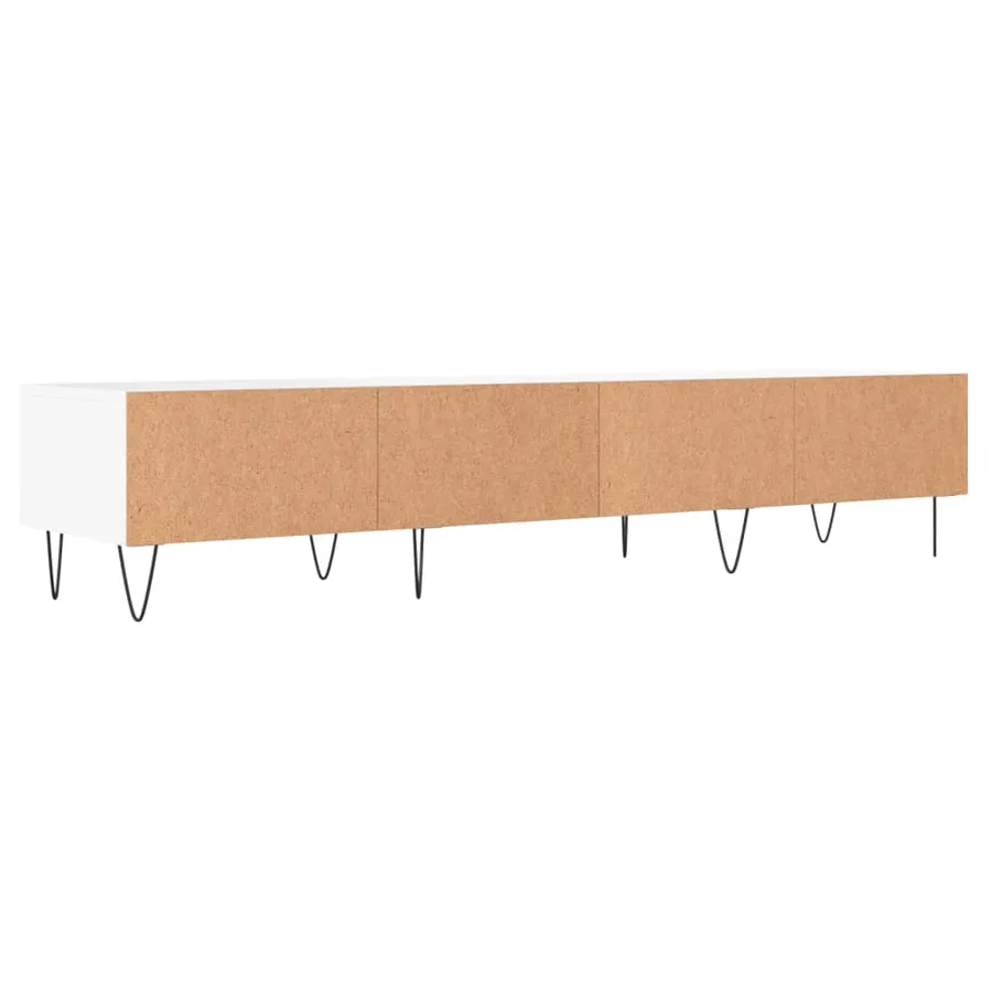 Meuble TV blanc 150x36x30 cm bois d'ingénierie - 8