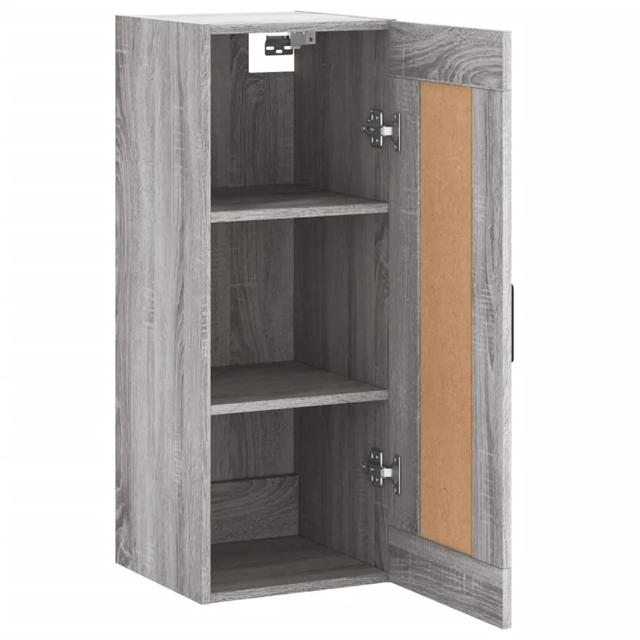Armoire murale sonoma gris 34,5x34x90 cm bois d'ingénierie - 6