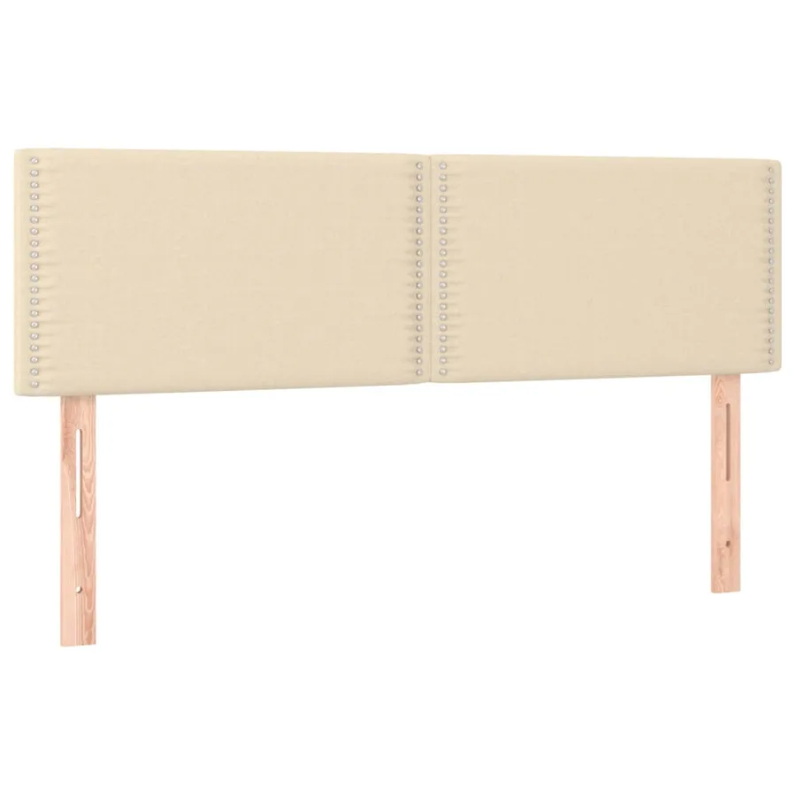 Sommier à lattes de lit avec matelas Crème 140x190 cm Tissu - 6