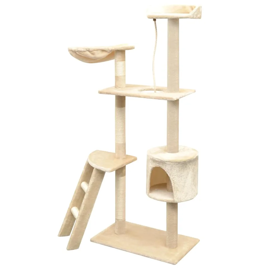 Arbre à chat avec griffoirs en sisal 150 cm Beige - 2