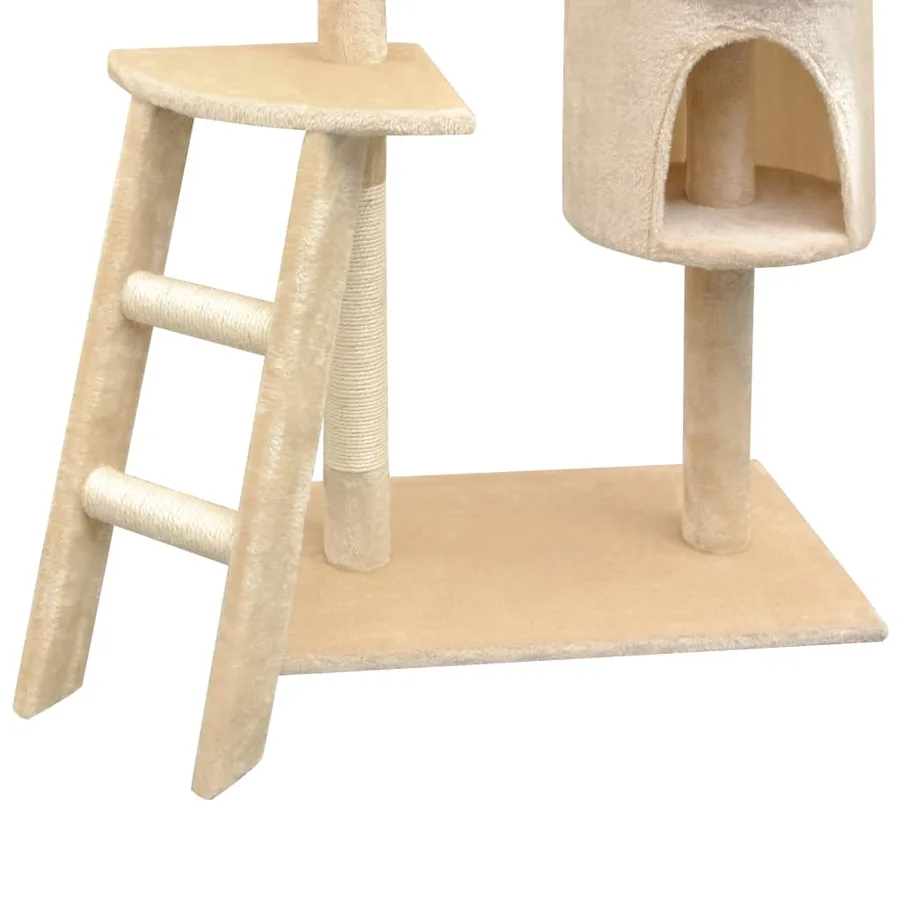 Arbre à chat avec griffoirs en sisal 150 cm Beige - 3