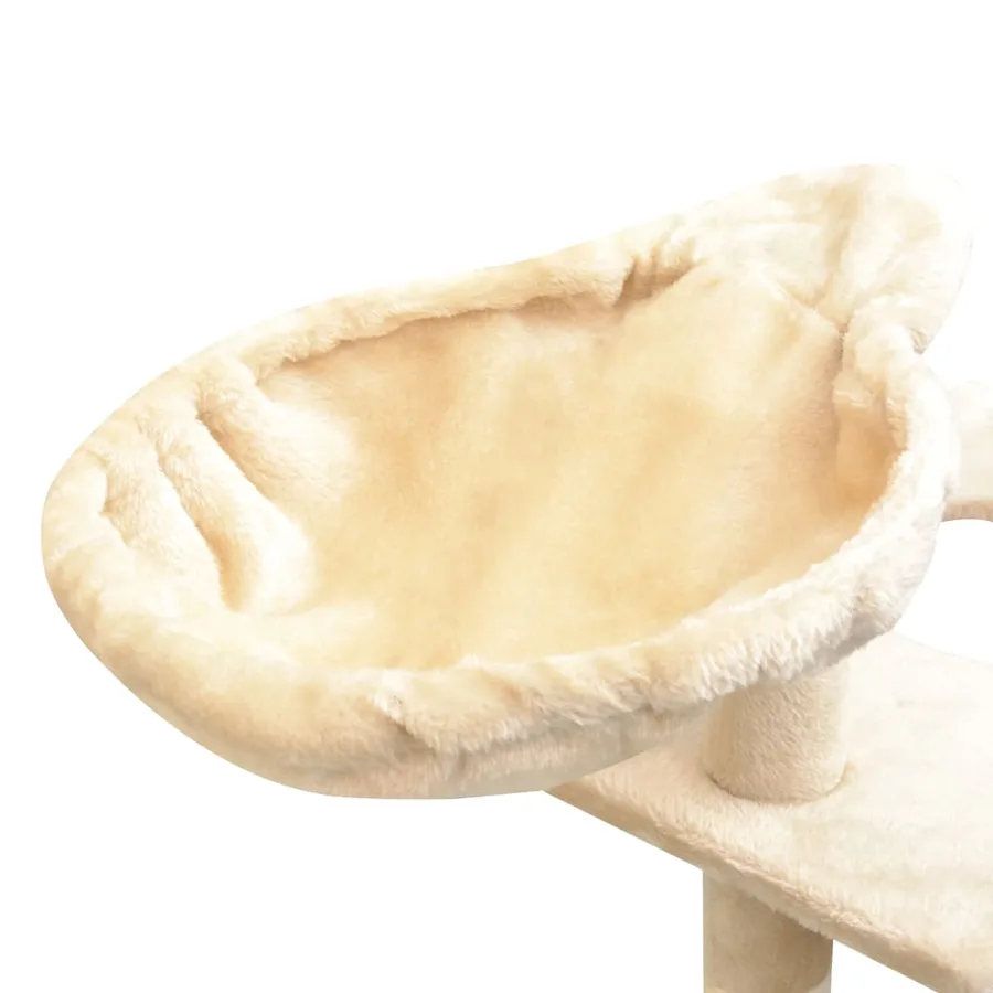 Arbre à chat avec griffoirs en sisal 150 cm Beige - 5