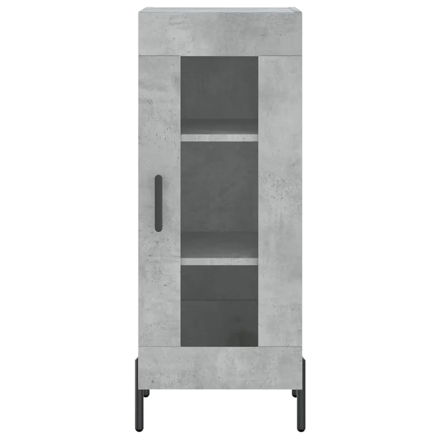 Buffet haut Gris béton 34,5x34x180 cm Bois d'ingénierie - 6