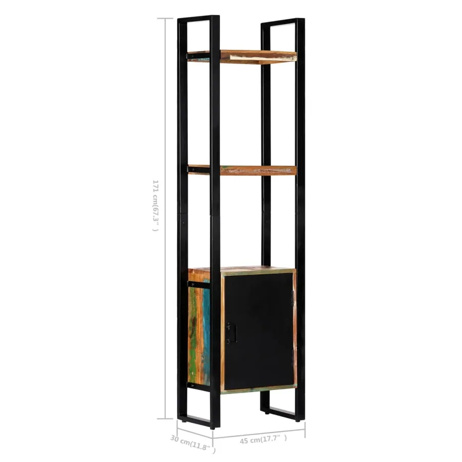Bibliothèque 45x30x171 cm Bois de récupération solide - 10