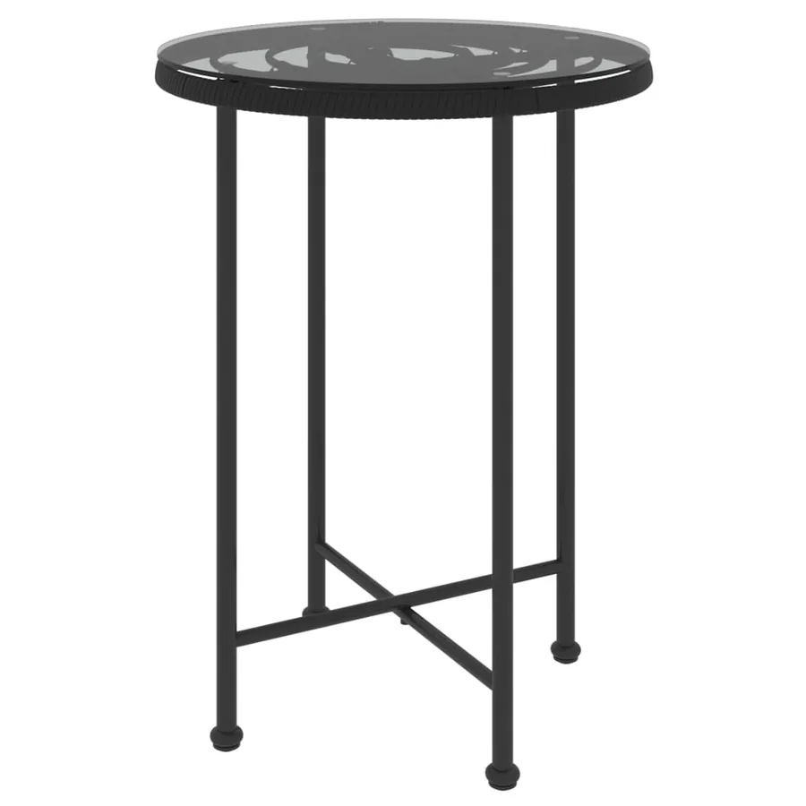 Ensemble à manger de jardin 5 pcs Noir Résine tressée - 8