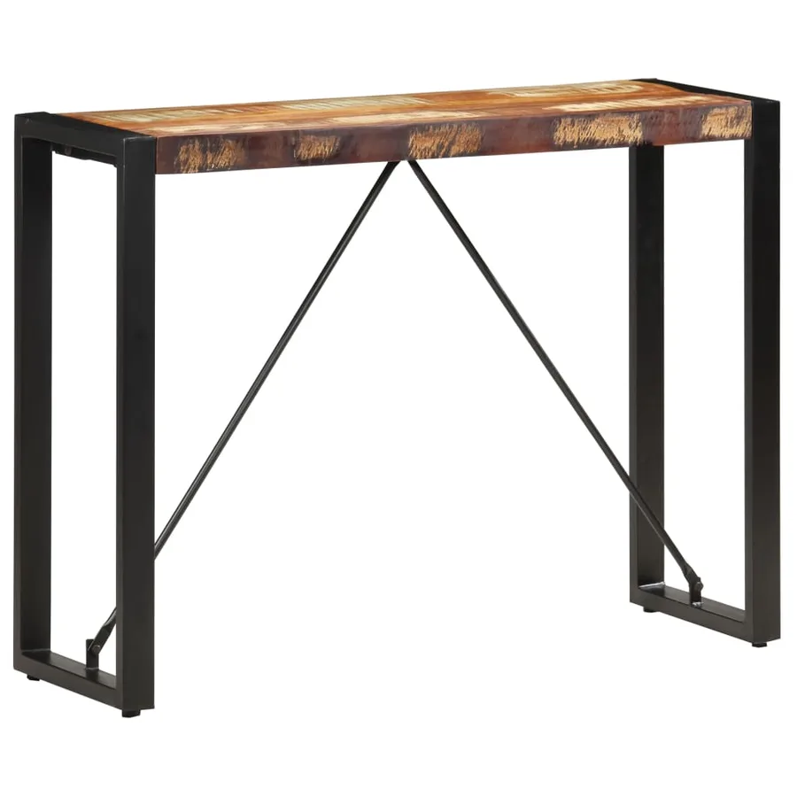 Table console 110x35x76 cm Bois de récupération massif - 8