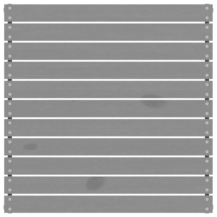 Salon de jardin 4 pcs Bois de pin massif Gris - 12