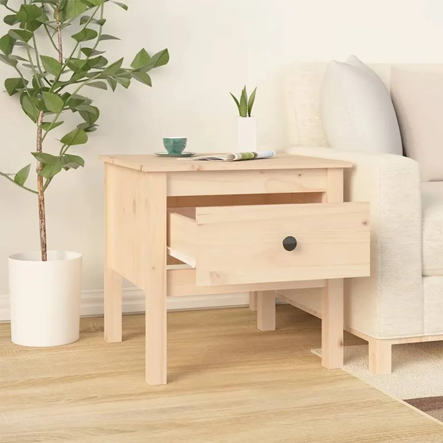 Table d'appoint 50x50x49 cm Bois massif de pin - 3