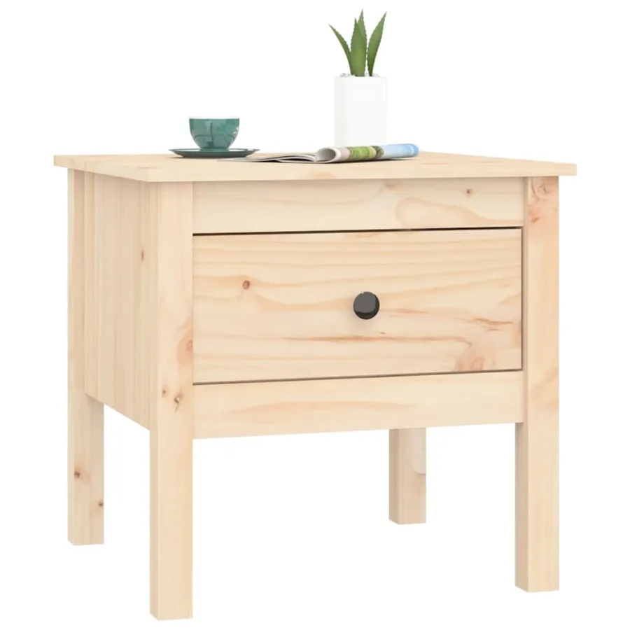 Table d'appoint 50x50x49 cm Bois massif de pin - 4