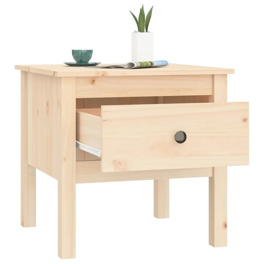 Table d'appoint 50x50x49 cm Bois massif de pin - 5