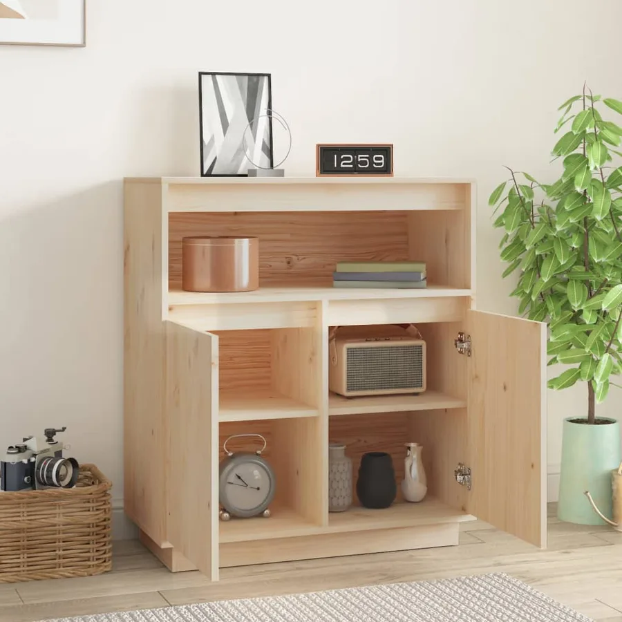 Buffet 70x34x80 cm Bois massif de pin - 3