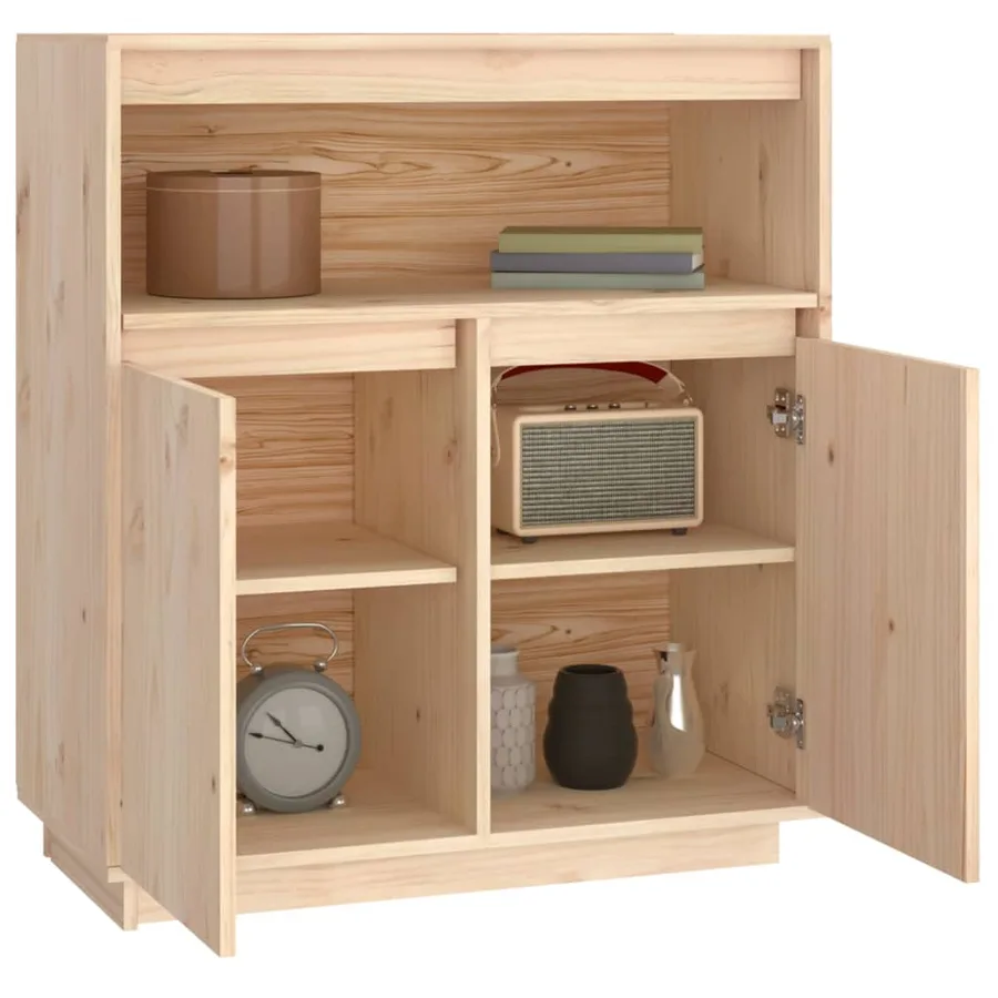 Buffet 70x34x80 cm Bois massif de pin - 5