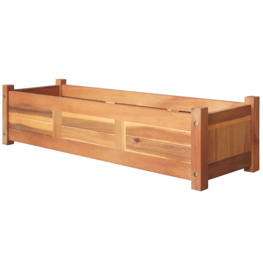 Lits surélevés de jardin 2 pcs Bois d'acacia 100x30x25 cm - 2
