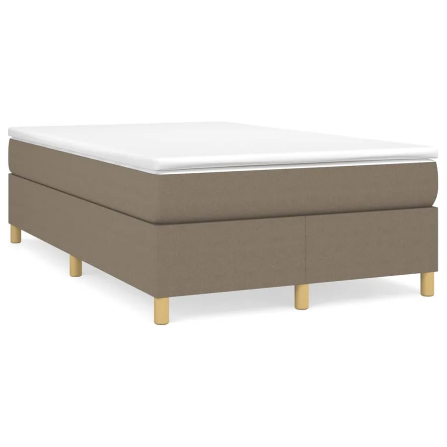 Sommier à lattes de lit avec matelas Taupe 120x200 cm Tissu - 2