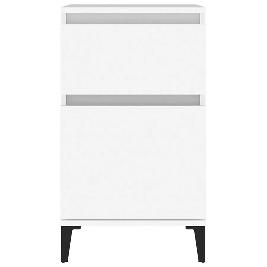 Tables de chevet 2 pcs blanc 40x35x70 cm - 6