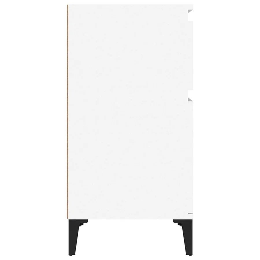 Tables de chevet 2 pcs blanc 40x35x70 cm - 7