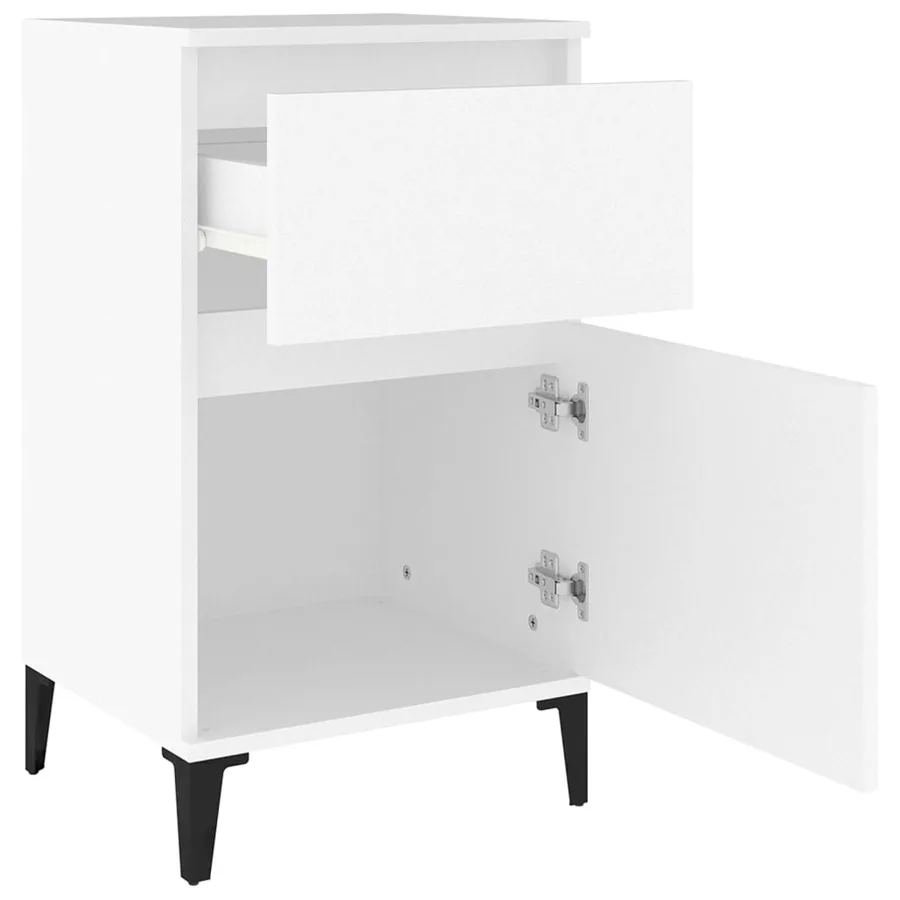 Tables de chevet 2 pcs blanc 40x35x70 cm - 8
