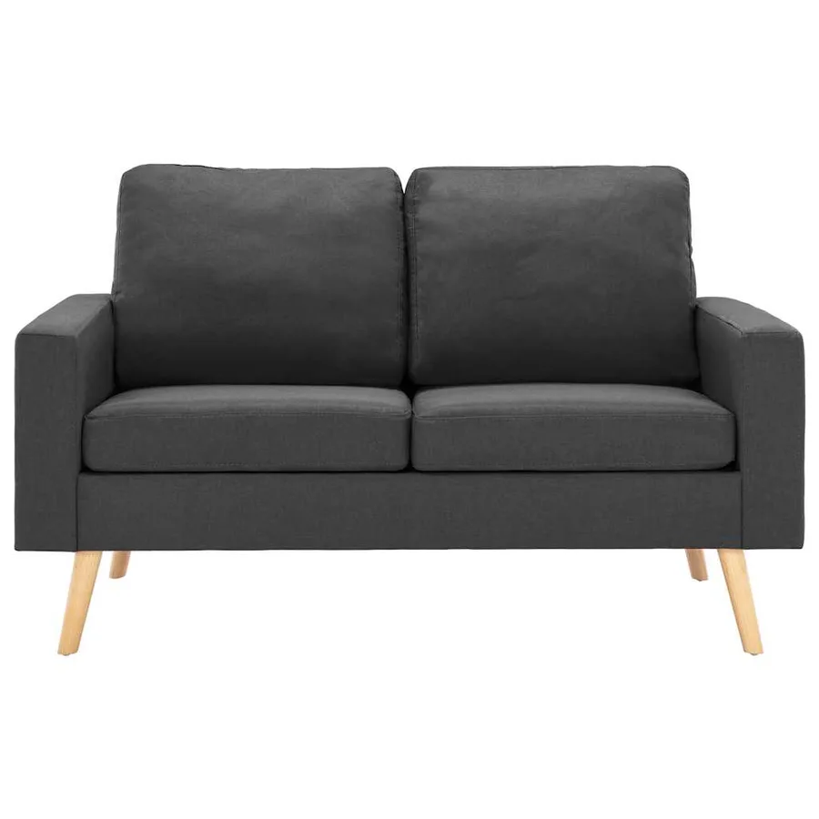 Ensemble de canapés 2 pcs Tissu Gris foncé - 3