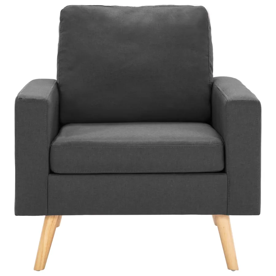Ensemble de canapés 2 pcs Tissu Gris foncé - 6
