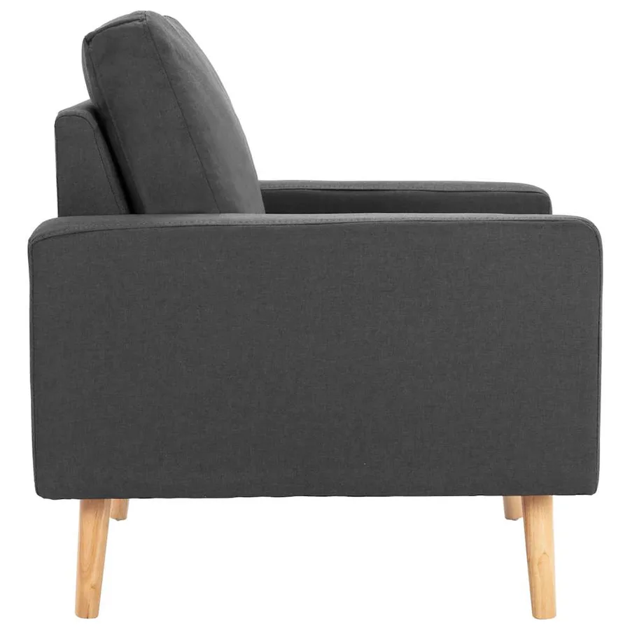 Ensemble de canapés 2 pcs Tissu Gris foncé - 8