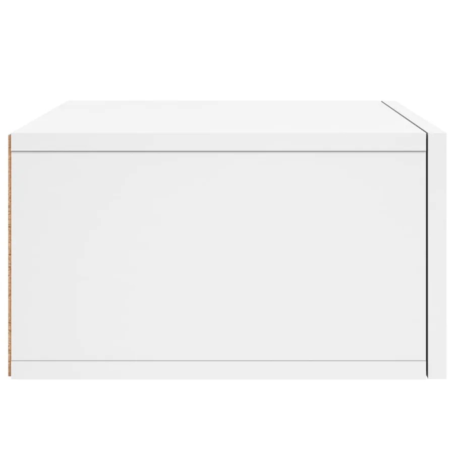 Table de chevet murale blanc 35x35x20 cm - 7
