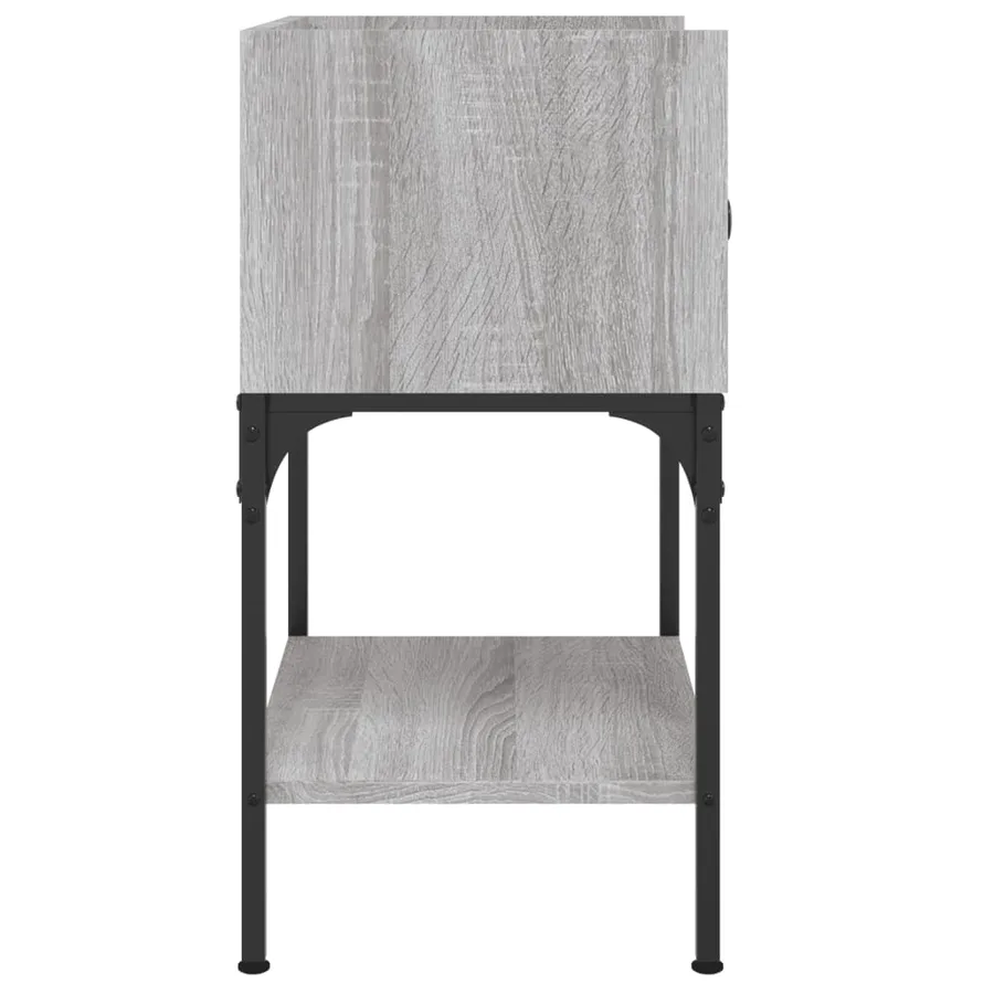 Table de chevet sonoma gris 40,5x31x60 cm bois d'ingénierie - 7