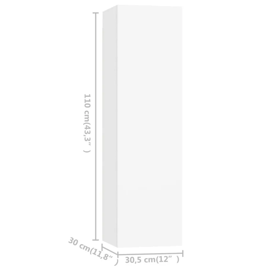Ensemble de meubles TV 7 pcs Blanc Bois d'ingénierie - 8