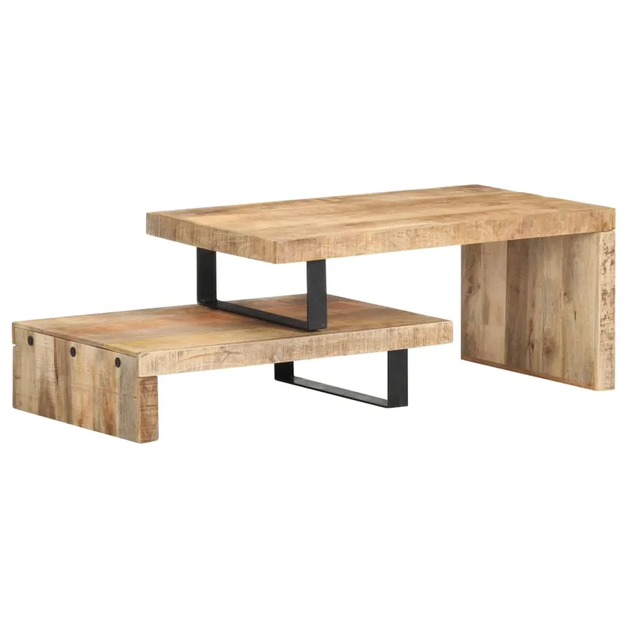 Ensemble de table basse 2 pcs Bois de manguier massif - 10