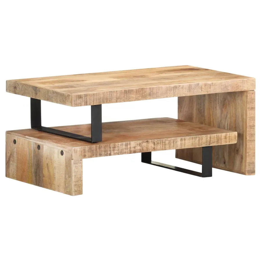 Ensemble de table basse 2 pcs Bois de manguier massif - 2