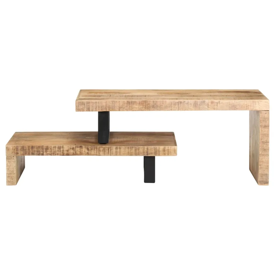 Ensemble de table basse 2 pcs Bois de manguier massif - 3