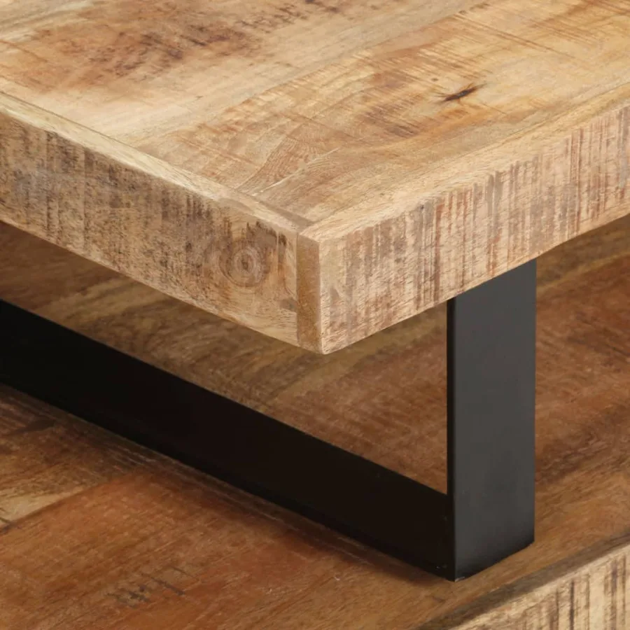 Ensemble de table basse 2 pcs Bois de manguier massif - 7