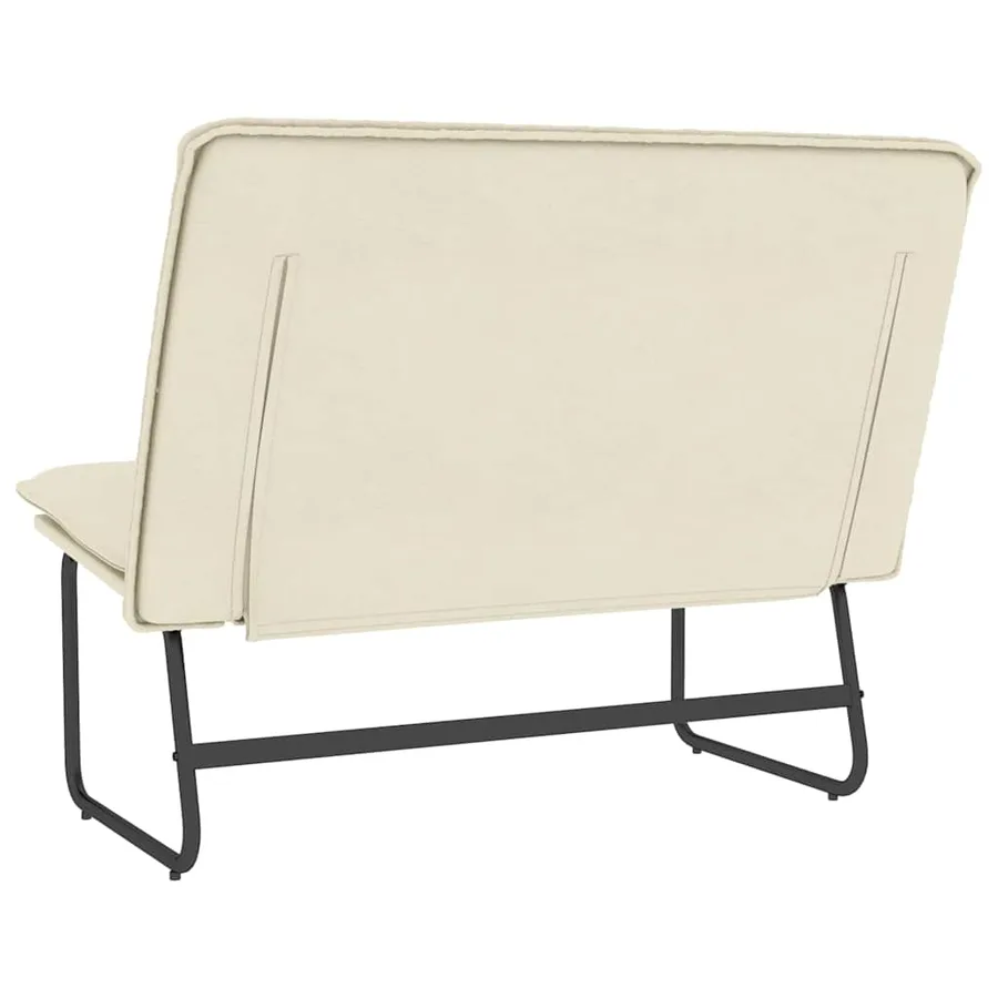 Banc Crème 100x75x76 cm Similicuir - 5