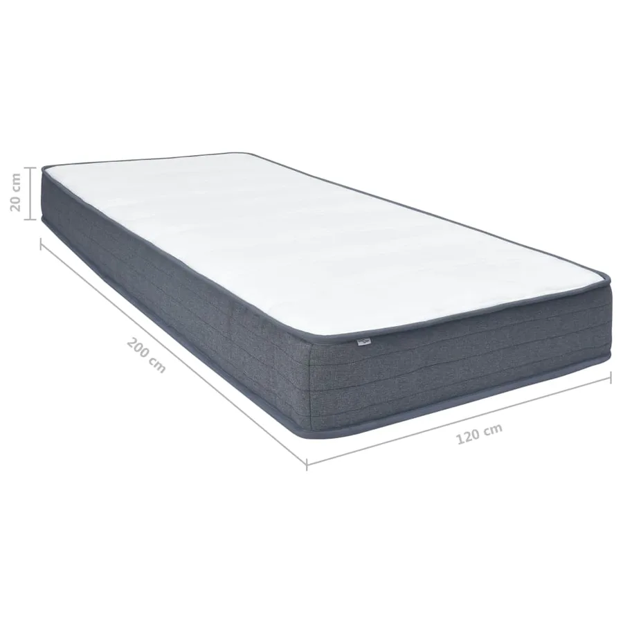 Matelas de sommier tapissier fermeté moyenne 200x120x20 cm - 11