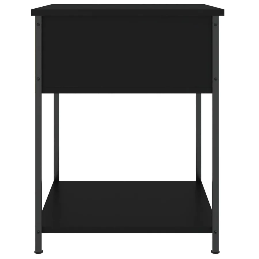 Tables de chevet 2 pcs noir 44x45x58 cm bois d’ingénierie - 8