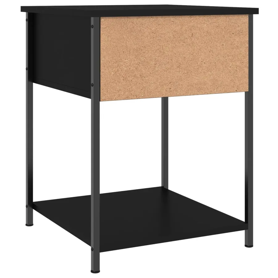 Tables de chevet 2 pcs noir 44x45x58 cm bois d’ingénierie - 9