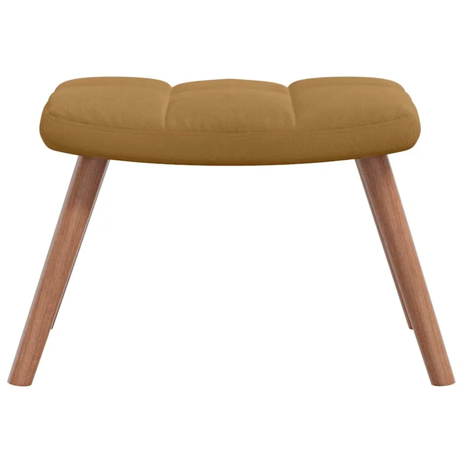 Chaise de relaxation avec repose-pied Marron Velours - 7