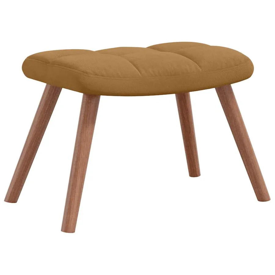 Chaise de relaxation avec repose-pied Marron Velours - 8
