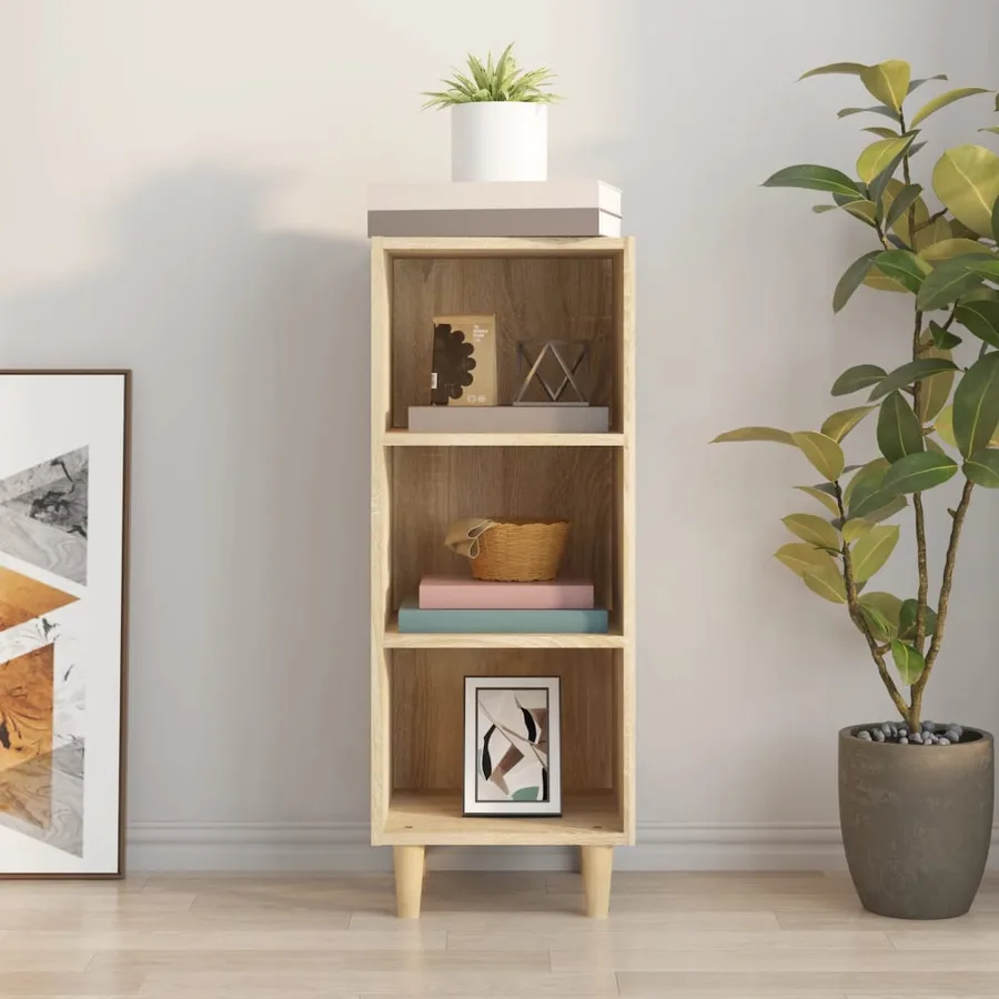 Buffet Chêne sonoma 34,5x32,5x90 cm Bois d'ingénierie - 3