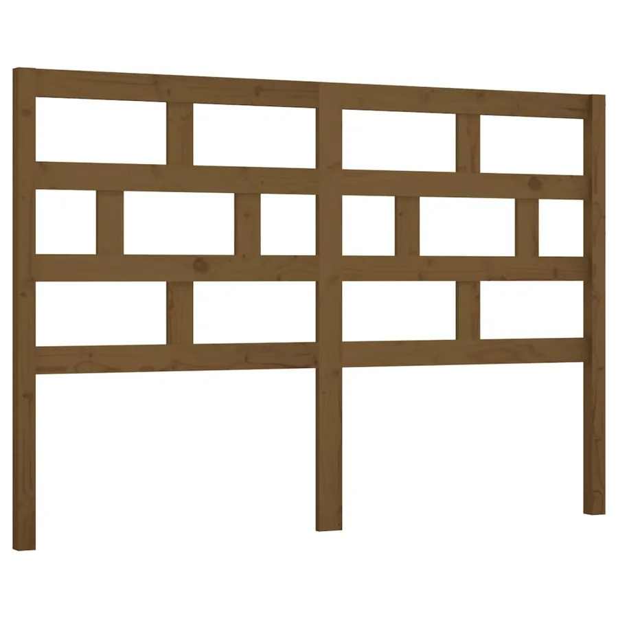 Tête de lit Marron miel 166x4x100 cm Bois massif de pin - 2