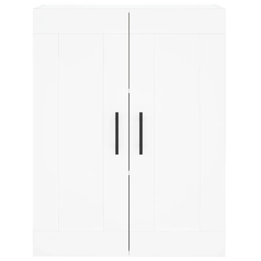 Buffet haut Blanc 69,5x34x180 cm Bois d'ingénierie - 6