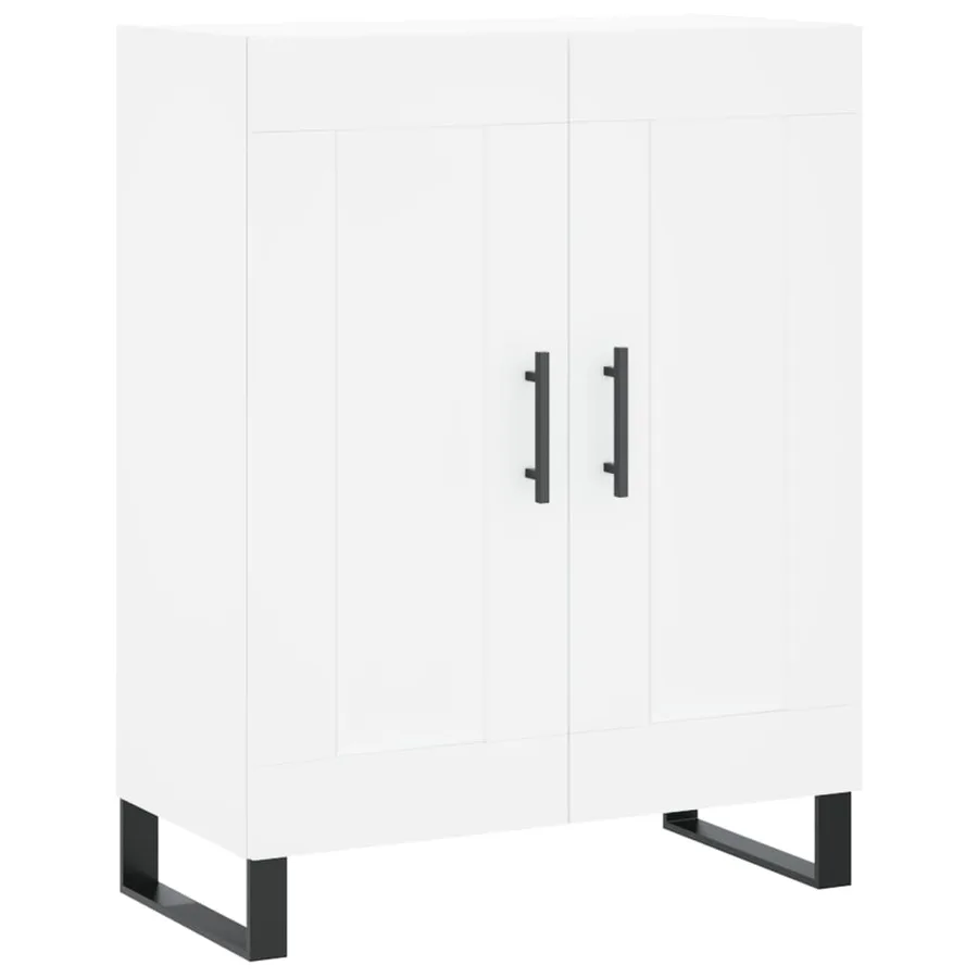 Buffet haut Blanc 69,5x34x180 cm Bois d'ingénierie - 7
