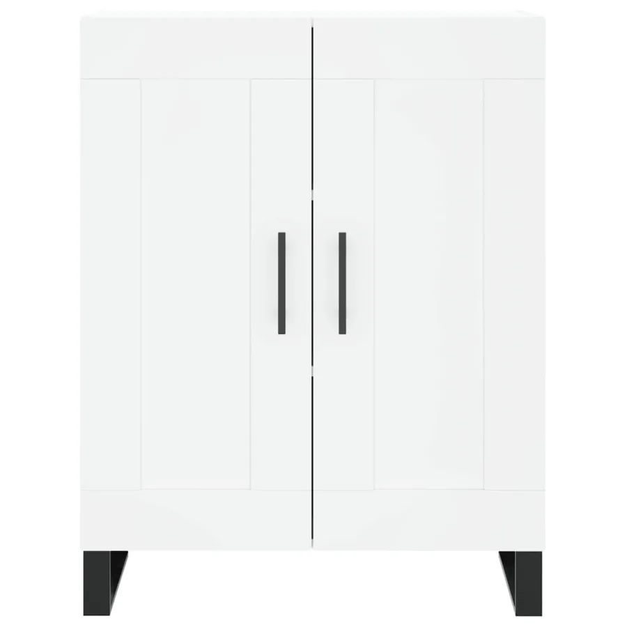 Buffet haut Blanc 69,5x34x180 cm Bois d'ingénierie - 8