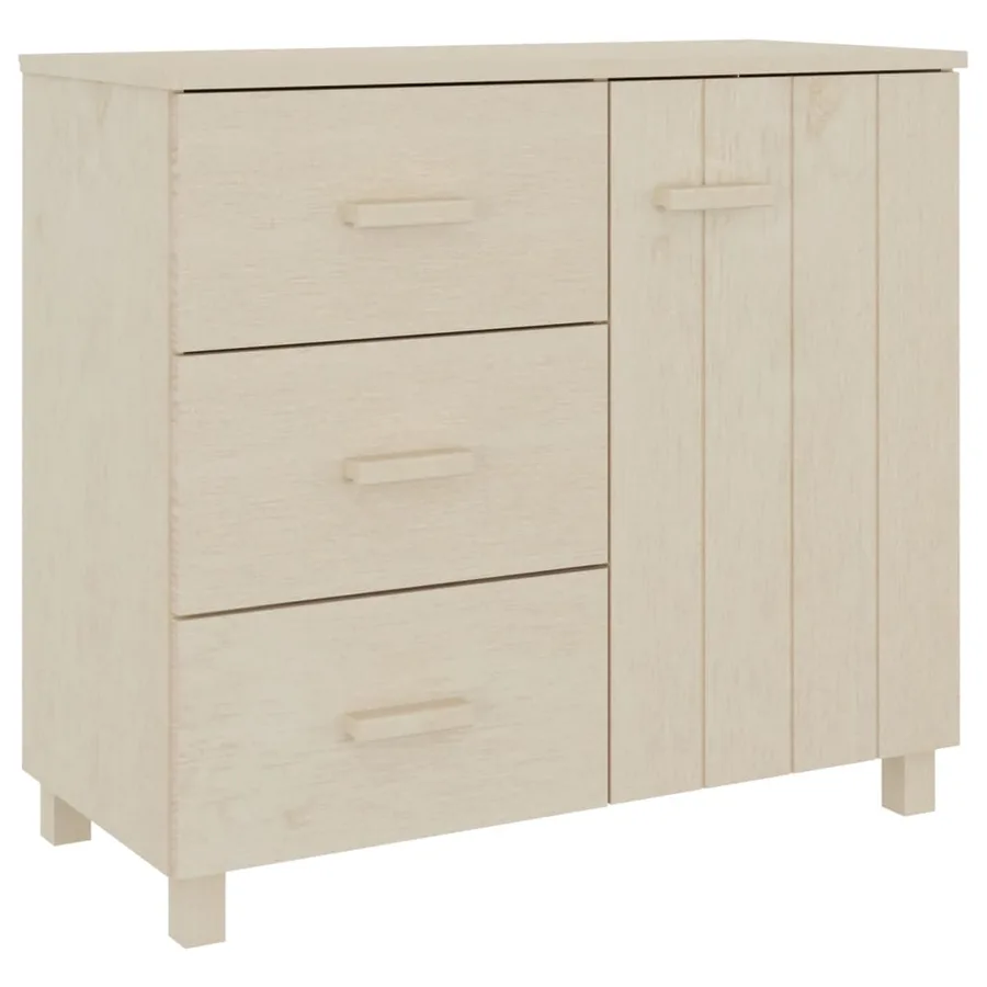 Buffet HAMAR Marron miel 90x40x80 cm Bois massif de pin - 2